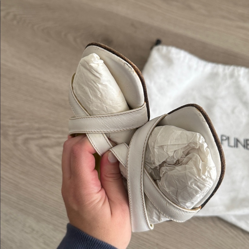 Donald Pliner White Leather Sandals - Picture 5 of 5